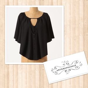 Anthropologie Leifsdottir black Asena blouse Top 2